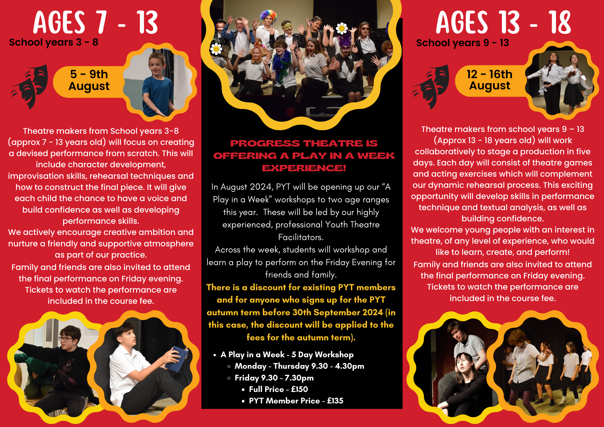 Youth Theatre Summer Flyer (Back)