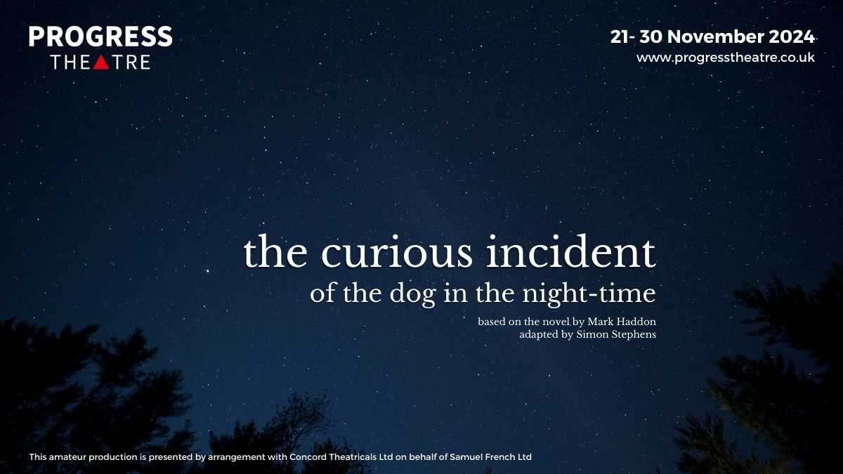 banner for Curious Incident of the Dog in the Night-Time 21-30 November 2024