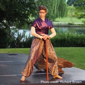 A scene from A Midsummer Night's Dream in  Caversham Court Gardens, 2016